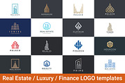 Real Estate Luxury Finance Logos, a Branding & Logo Template by Sentavio (Thumbnail 1 of 6)