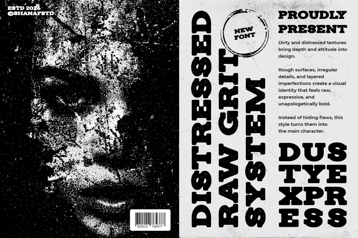 Dusty Express Rough Texture Font, a Font by PutraCetol Studio (Photo 2 of 6)