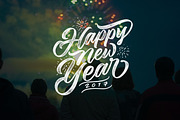 New Year Lettering Overlays, an Illustration by Davihero (Thumbnail 1 of 7)