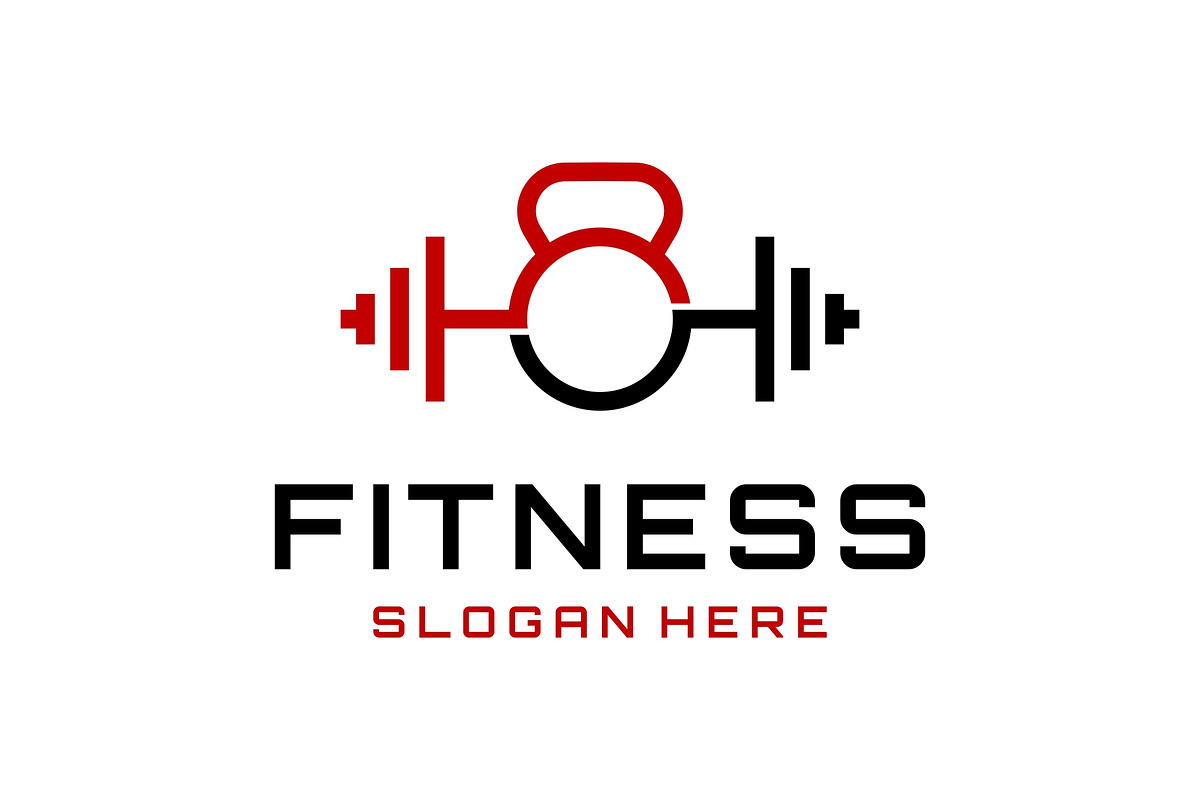 Barbell Kettlebell Fitness Gym Logo, a Branding & Logo Template by ika trisiana (Photo 2 of 2)