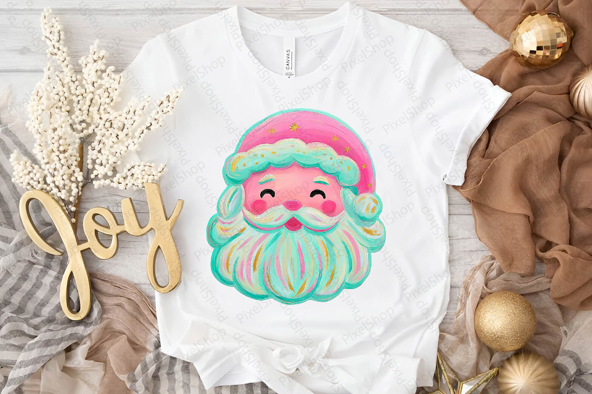 Cute Retro Christmas Santa Face Desi, an Illustration by DreamPrint404 (Photo 2 of 7)