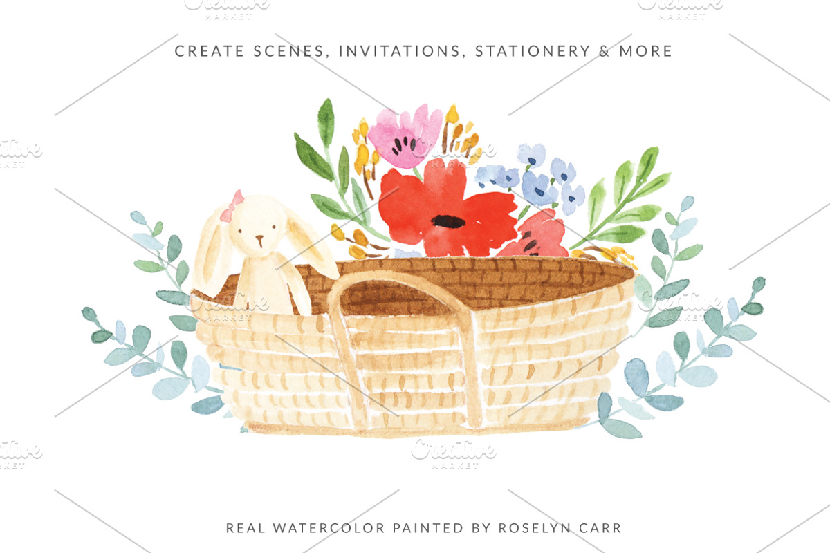Watercolor Illustrations  - Newborn, an Animal Illustration by Creator Goodies (Photo 3 of 4)