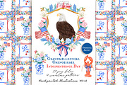 Grandmillennial Independence Day, a Decorative Illustration by TheHappyGiftArt (Thumbnail 1 of 21)