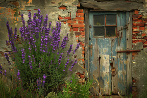 A weathered old door stands beside v, a Photo by Iftikhar Alam