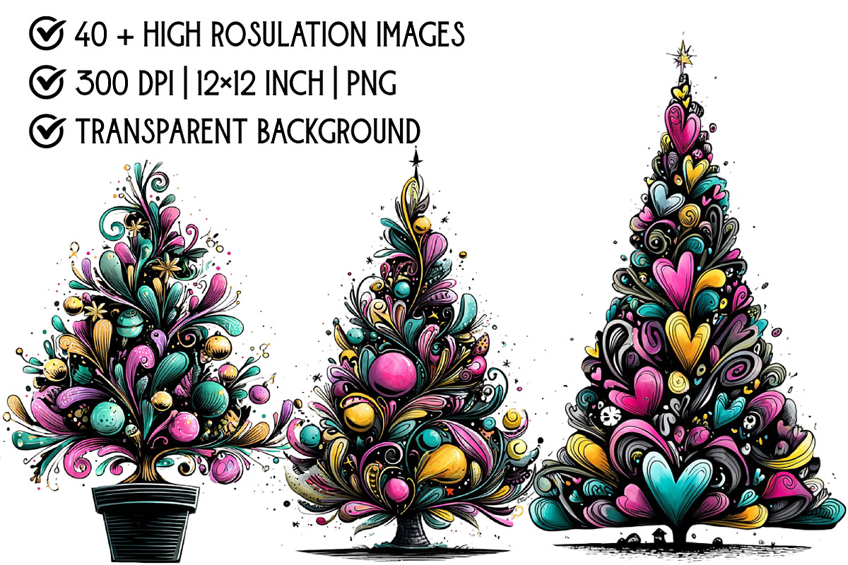 Christmas Tree Clipart, an Illustration by Pixels.Craft (Photo 4 of 6)
