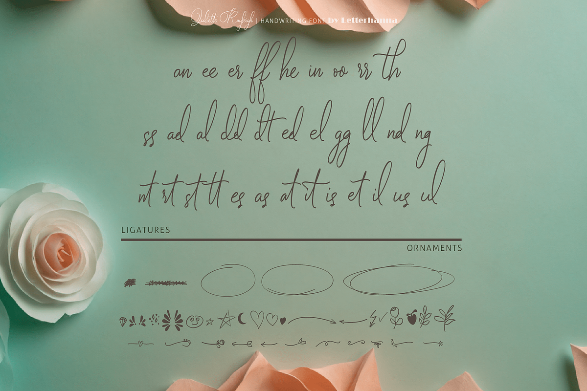 Juliette Rayleigh Font, a Handwritten Font by Letterhanna Studio (Photo 13 of 15)