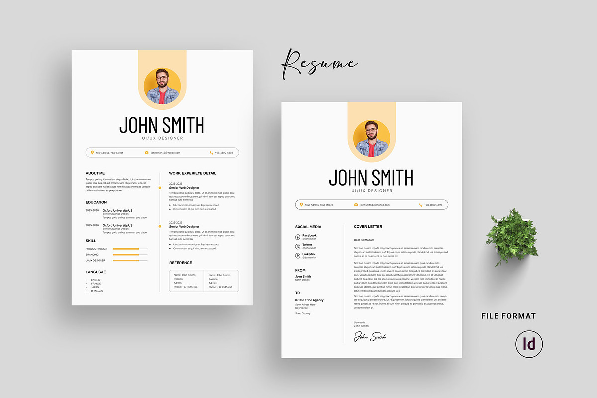 Resume Template preview 3