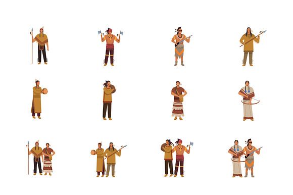 Native American Illustration Set preview 2