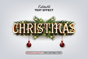 Christmas Text Effect Gold Style, a Layer Style Add-On by Mockmenot
