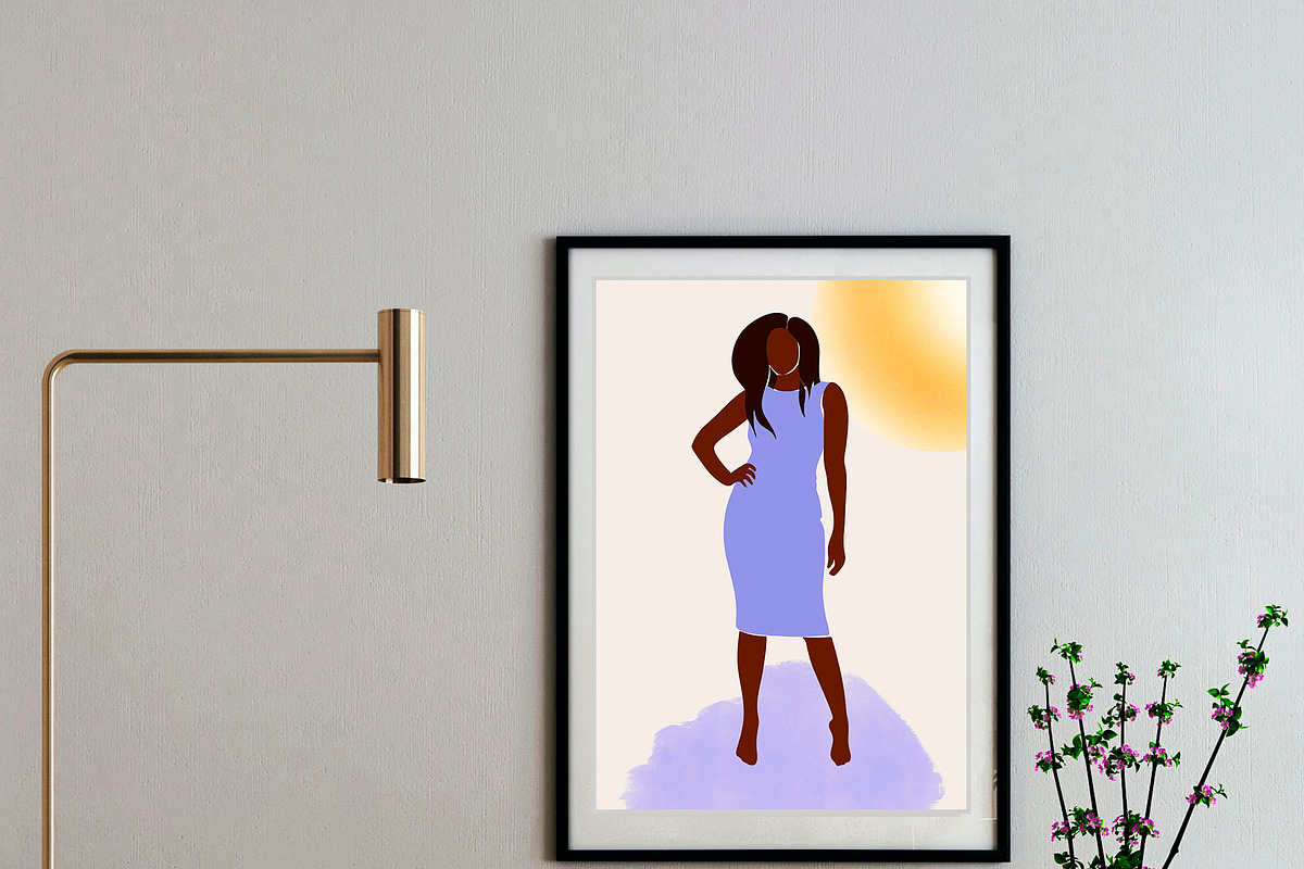 WOMEN & FLOWERS modern line art, an Illustration by ArtOLB (Photo 3 of 11)