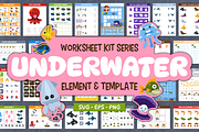 Worksheet Kit Underwater, an Education Illustration by arsansp (Thumbnail 1 of 5)