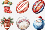Christmas Sport Balls Sublimation, an Illustration by Black Bird Studio (Thumbnail 4 of 6)