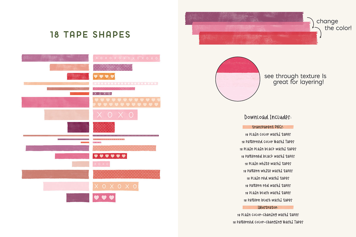 Valentine Washi Tape, an Object Graphic by cassi has hobbies (Photo 3 of 3)
