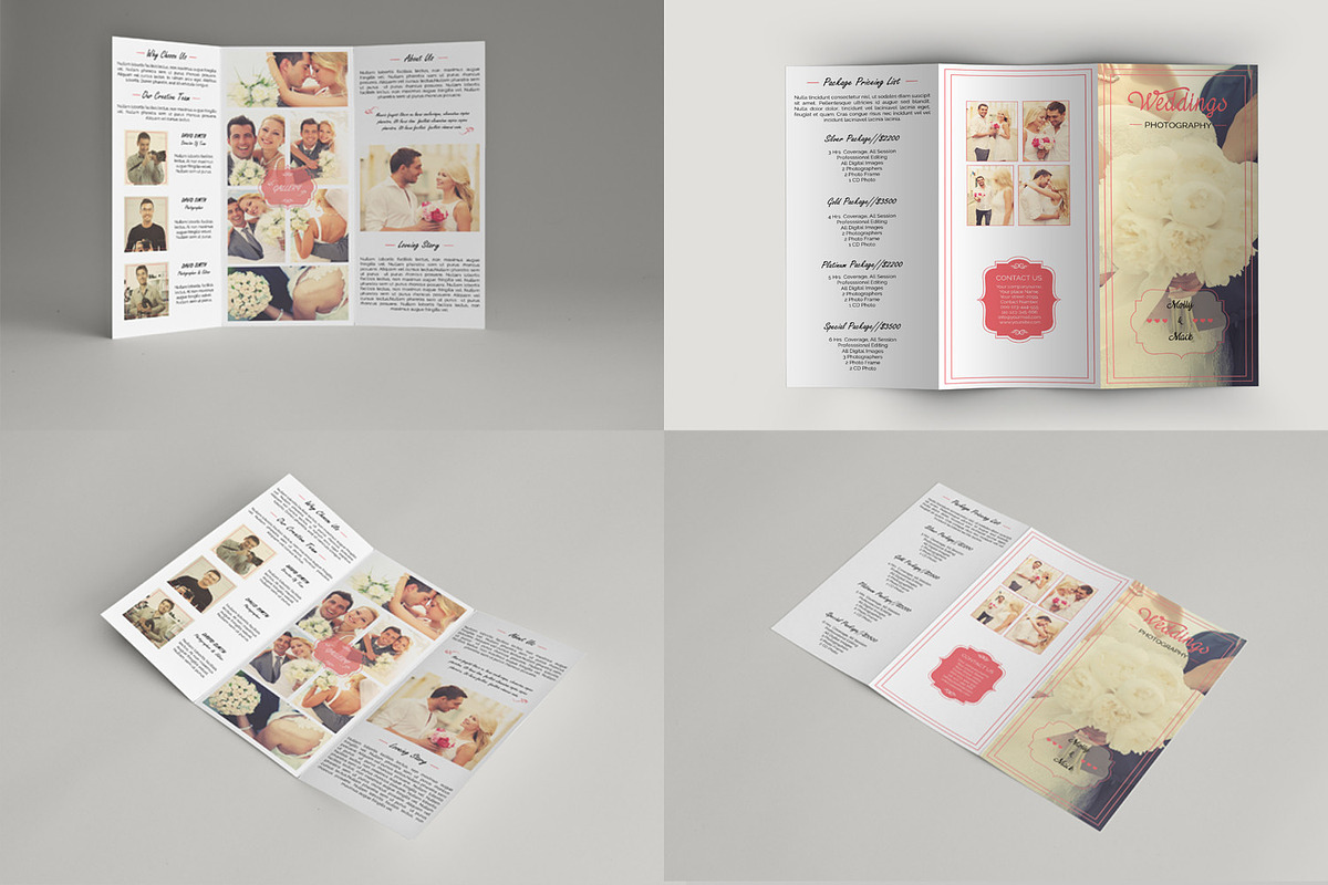 Trifold Wedding Photography Brochure, a Brochure Template by Template Shop (Photo 2 of 4)