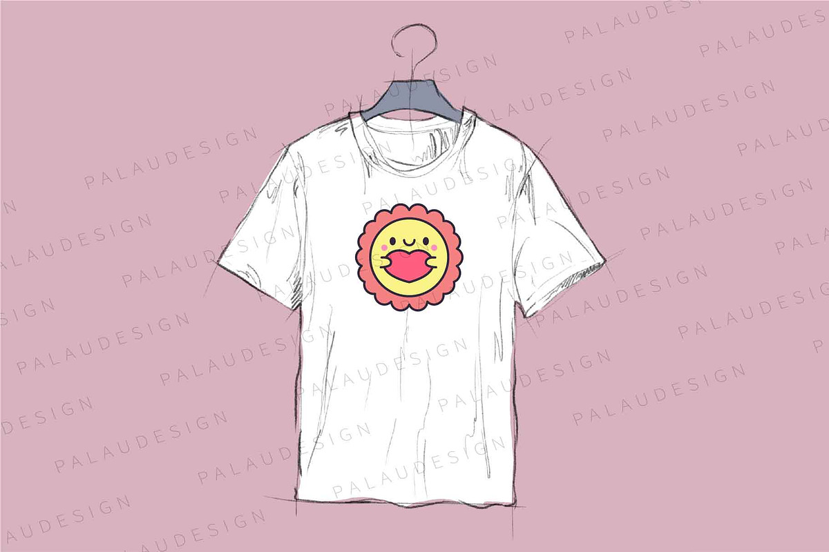 Cute kawaii sun, a Decorative Illustration by Palau (Photo 2 of 12)