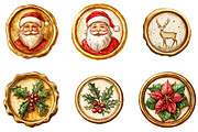 Christmas Golden Wax Seal Sublimatio, an Illustration by DreamArtGraphic (Thumbnail 5 of 5)