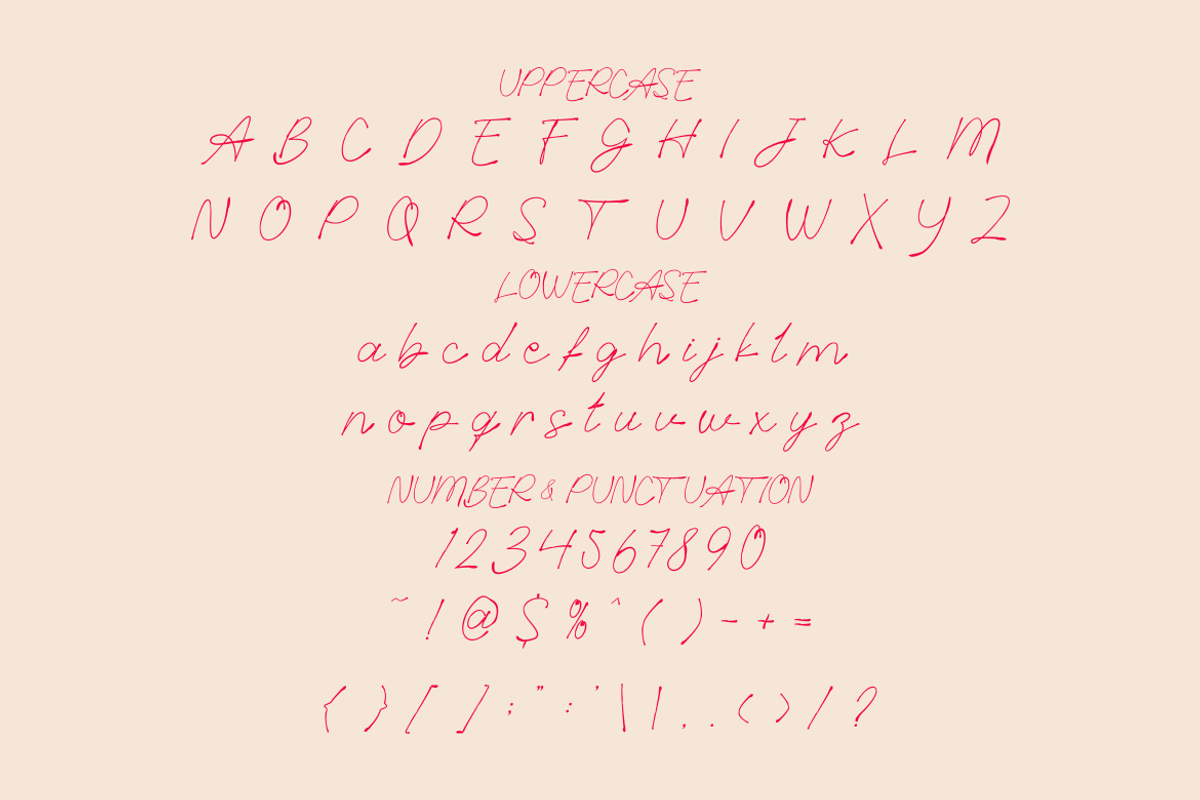 Rosy Meadow Handwritten Font, a Script Font by PutraCetol Studio (Photo 5 of 6)