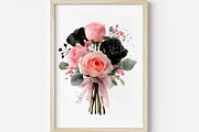 Black Pink Rose Valentine Clipart Bu, an Illustration by Designworld (Thumbnail 6 of 7)