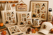 Retro Flowers Halloween Png Bundle, an Object Graphic by Daisy Design (Thumbnail 10 of 21)