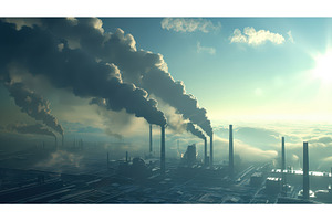 Air pollution from industrial, an Industrial Photo by piter.goskov