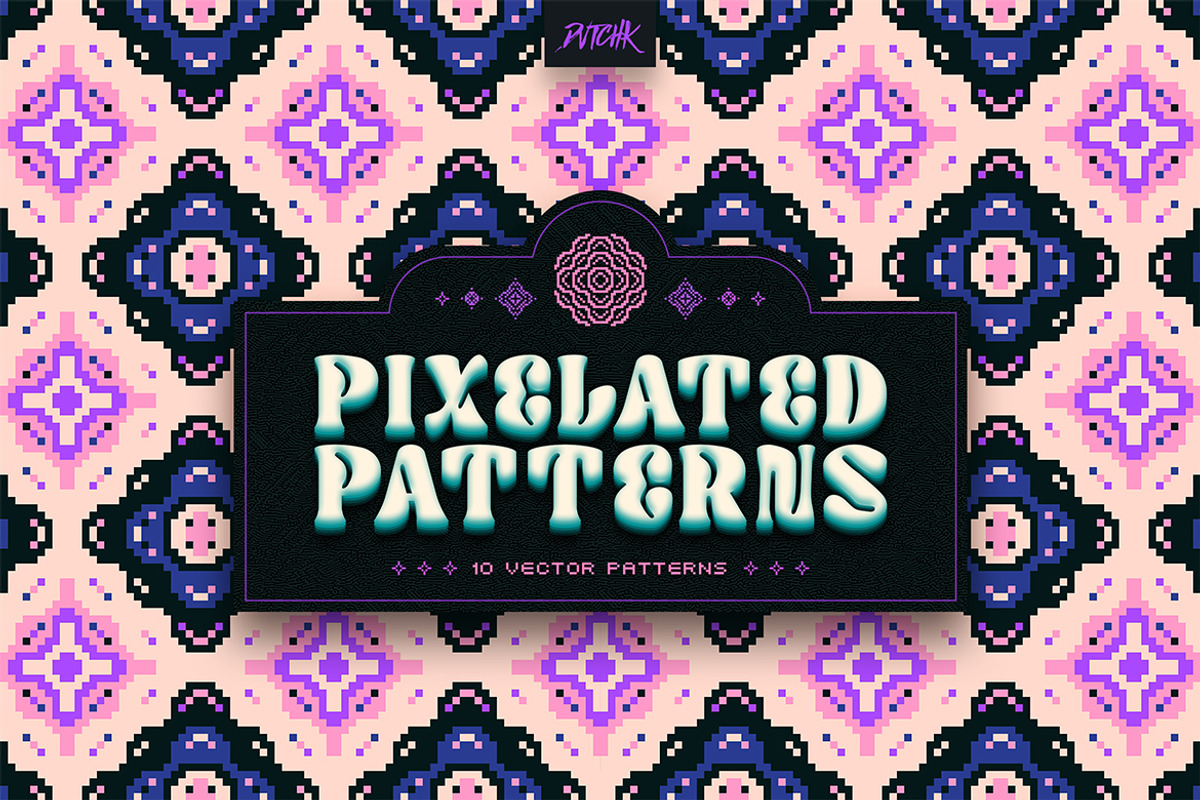 Pixel Mosaic Patterns | Vol. 04, a Pattern Graphic by dvtchk (Photo 9 of 10)