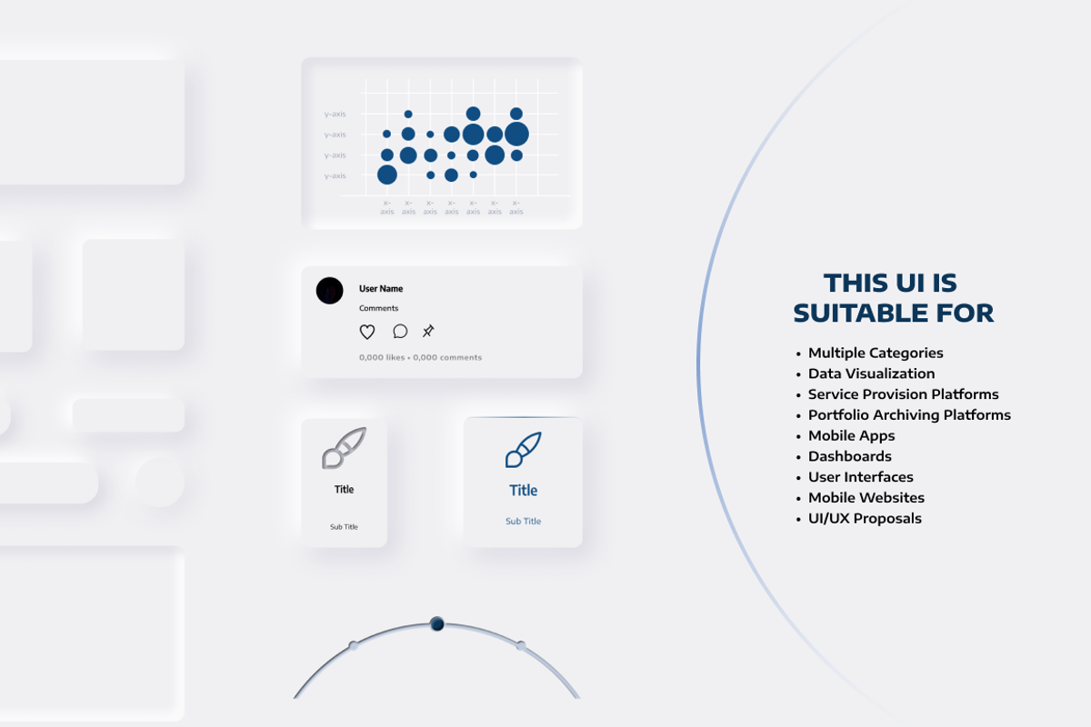 Soft UI- Neumorphism UI Kit, an UI Kit Template by Bareen (Photo 5 of 5)