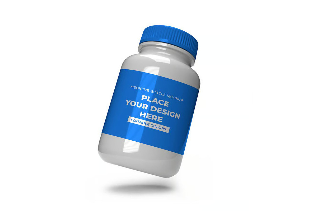 Medicine Bottle Mockup Template Set, a Packaging Mockup by DesignRushMarket (Photo 2 of 11)