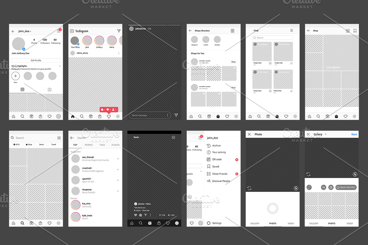 Instagram Mock-Up Template, a Social Media Template by Designer Dude (Photo 2 of 6)