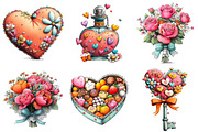 Whimsical Valentines Day Clipart, an Illustration by Craft Nest (Thumbnail 3 of 9)