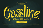 Cassline Font + 5 Premium Mockups, a Serif Font by Nollev (Thumbnail 1 of 12)