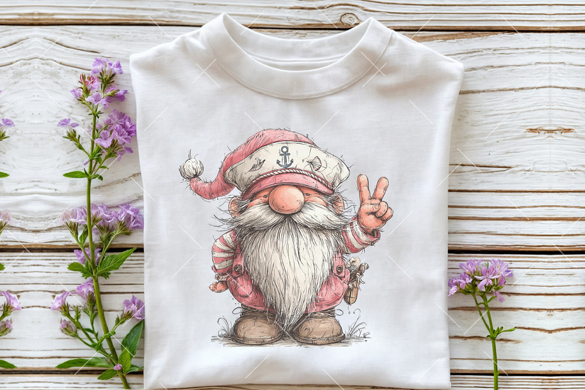Whimsical Summer Gnome Clipart, an Illustration by OK Design (Photo 6 of 6)