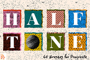 Halftone Brushes for Procreate