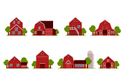 Vector farmhouses clipart, an Object Graphic by My May Art (Thumbnail 2 of 2)