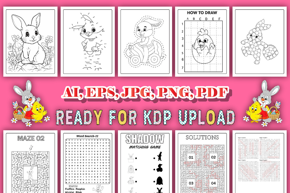 Easter Activity Book for Kids -Kdp, an Illustration by Creative Art (Photo 2 of 3)