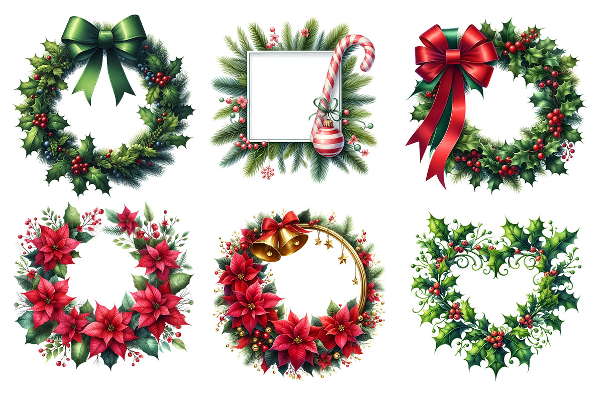 Christmas Frames Clipart, an Illustration by Designworld (Photo 2 of 5)