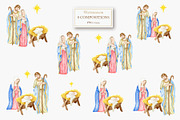 Christmas Nativity scene clipart, an Object Graphic by svetlanaARTdreams (Thumbnail 9 of 11)