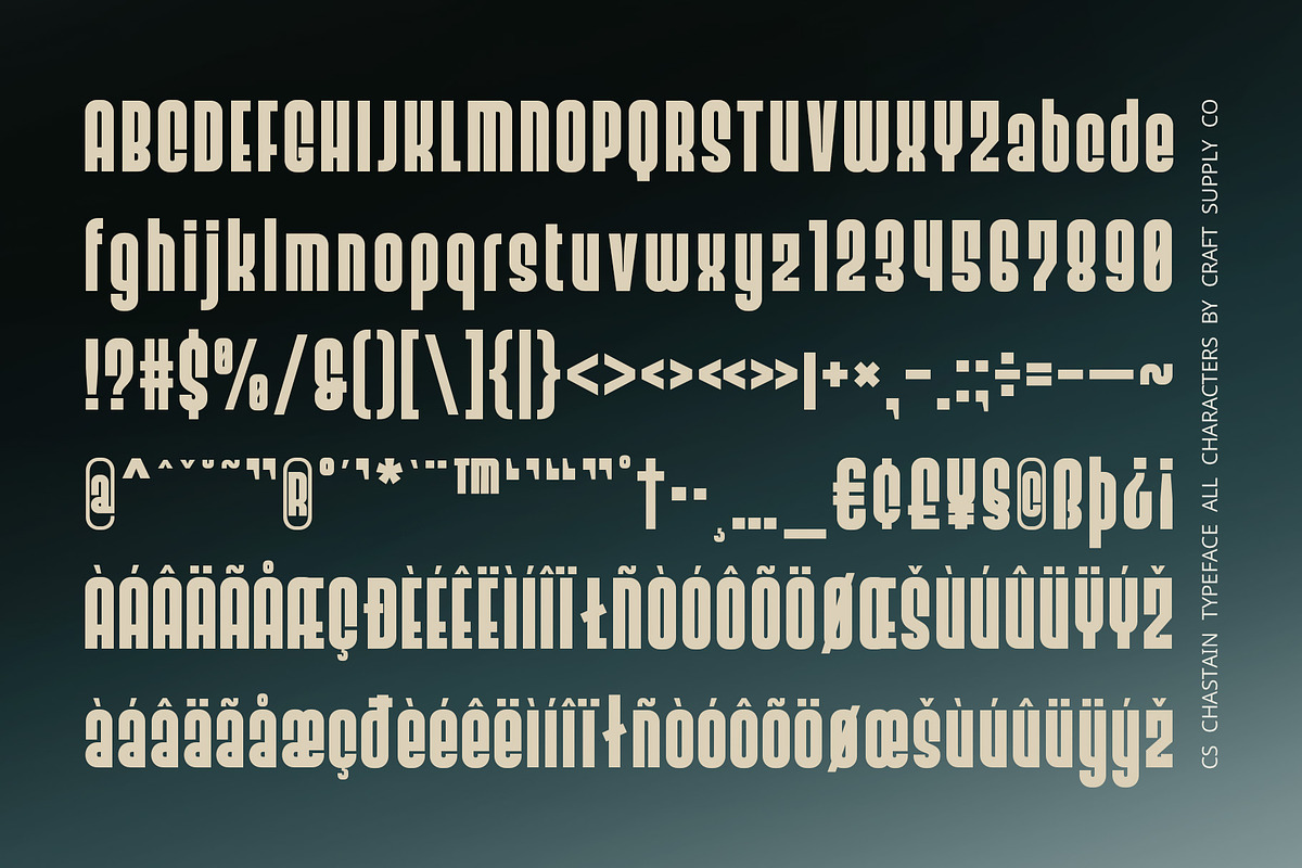 CS Chastain – Condensed Font, a Sans Serif Font by Craft Supply Co. (Photo 8 of 8)