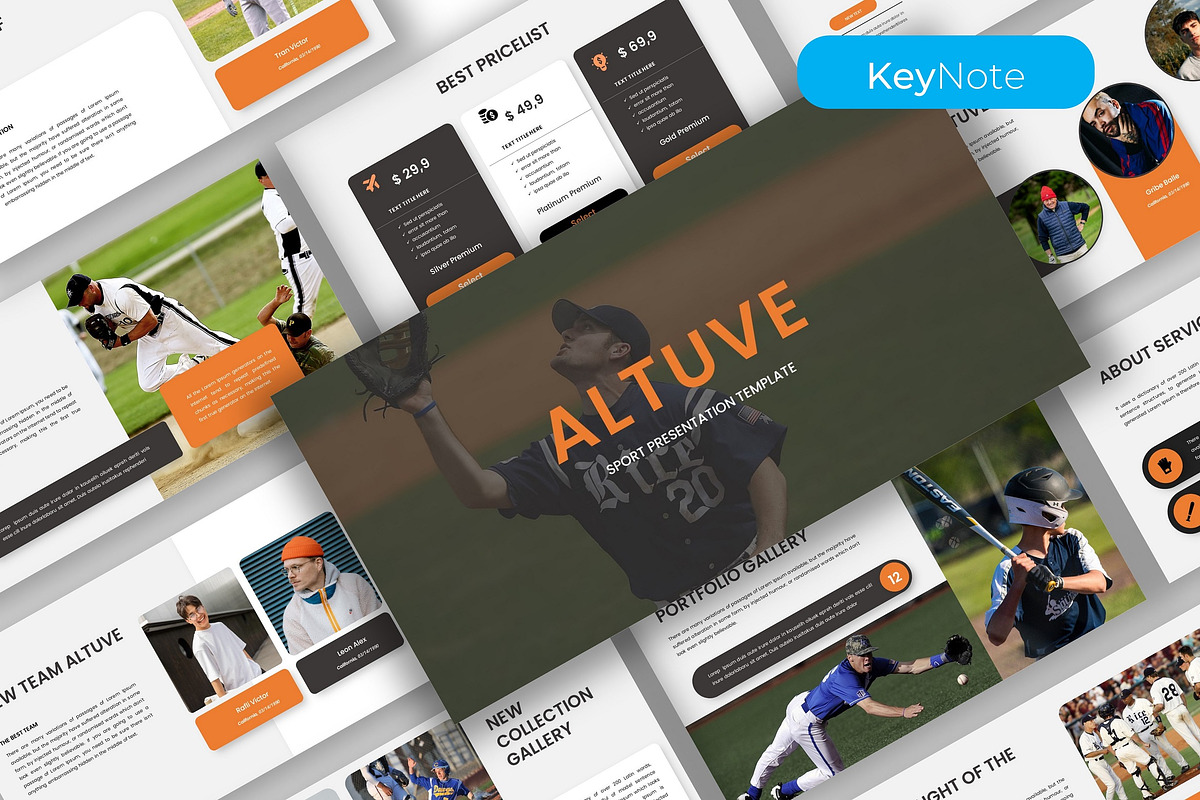 Altuve – Sports Keynote Template, a Presentation Template by kreatifreya (Photo 1 of 5)