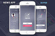 NEWS UI kit MOBILE, an UI Kit Template by Alireza Farzad (Thumbnail 1 of 6)