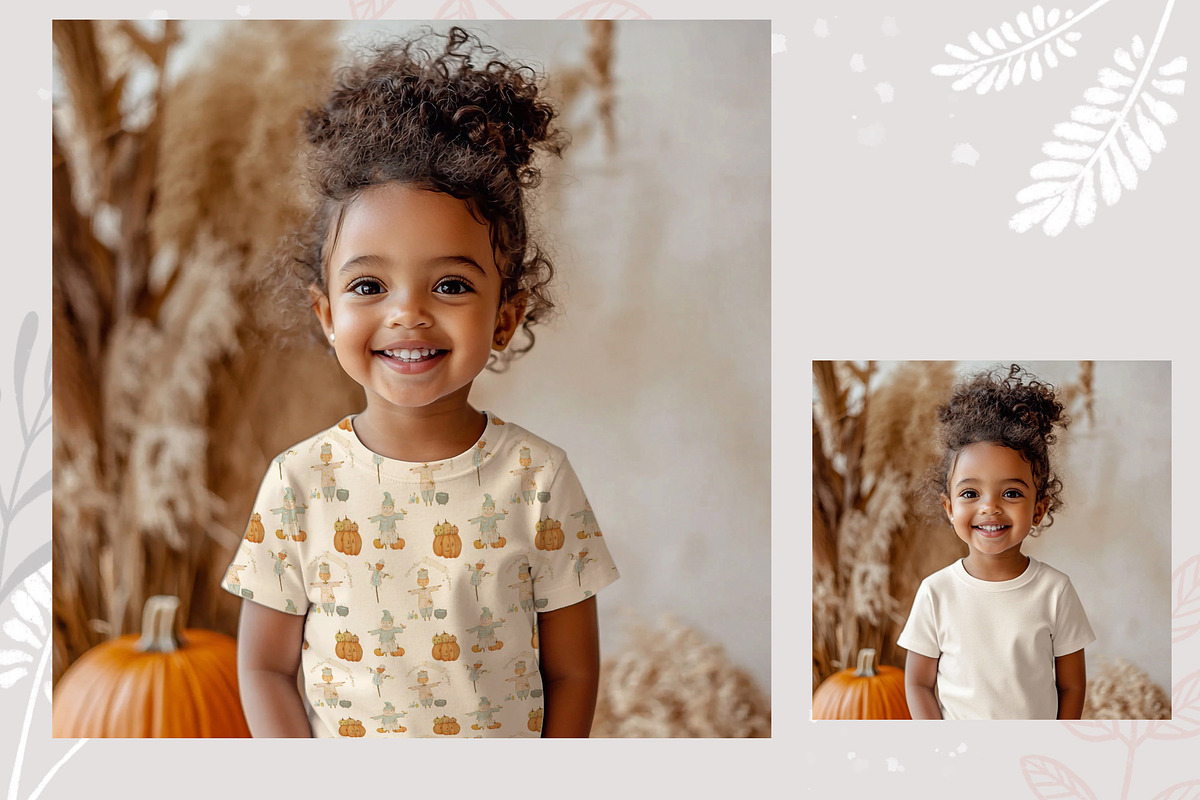 Autumn Kids tshirt Mockup PSD Set, a Shirt Mockup by AlenaVlasko stock Market (Photo 7 of 8)
