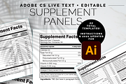 Adobe Supplement Facts Labels Temp, a Branding & Logo Template by Bdemm Studio (Thumbnail 1 of 6)