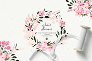 Sweet Flowers - watercolor set, an Illustration by Webvilla Studio (Thumbnail 1 of 8)