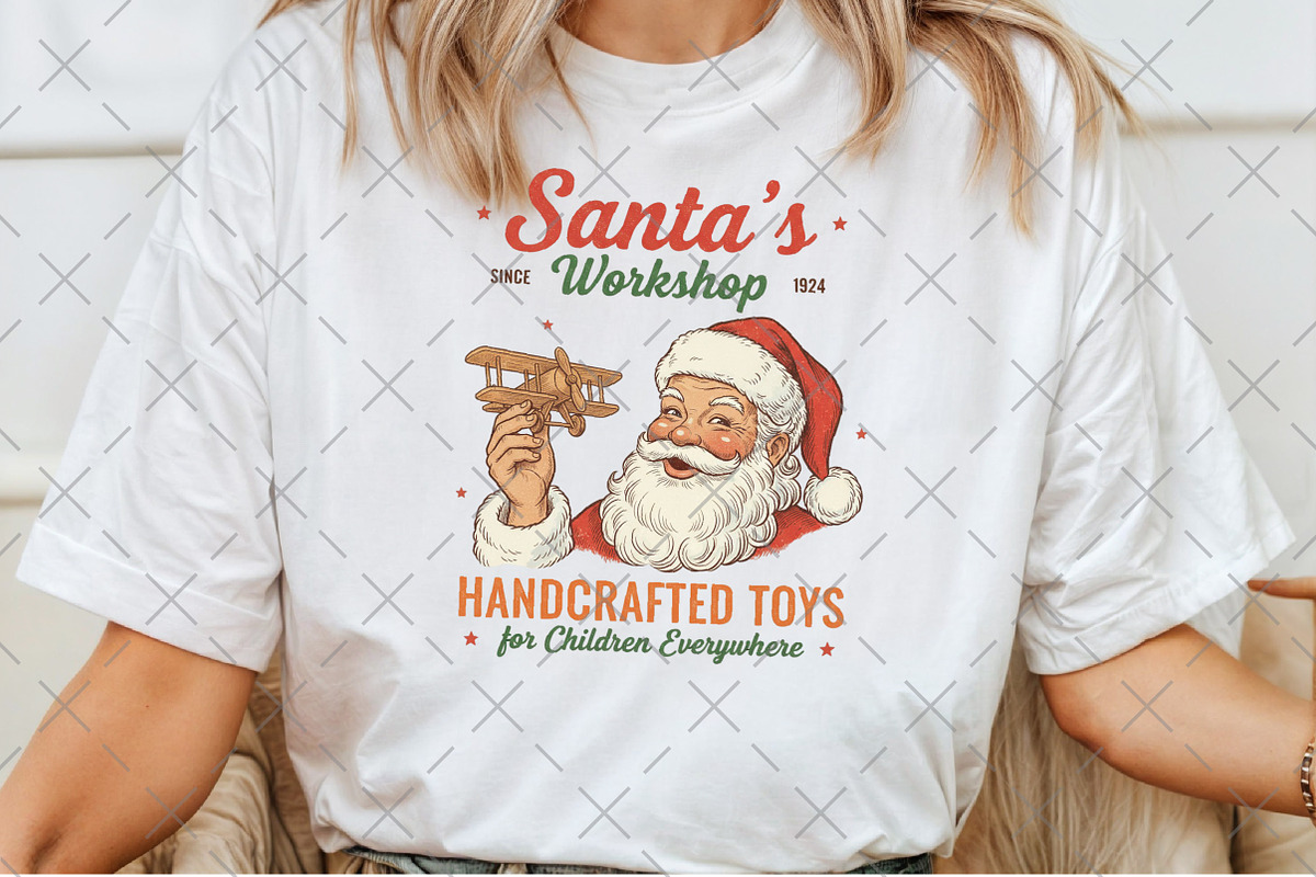 Christmas Santa Vintage Farmhouse, an Illustration by Craft Nest (Photo 6 of 6)
