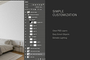 Paris Home | Bedroom No. 3 Mockup, a Household Mockup by Blixa 6 Studios (Thumbnail 4 of 8)