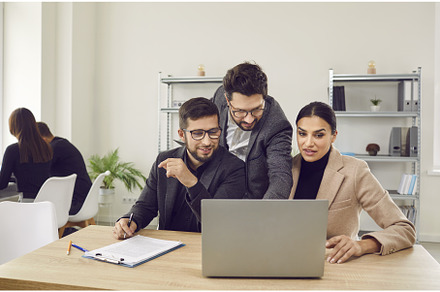 Group of business people using, a Business Photo by StudioRomantic