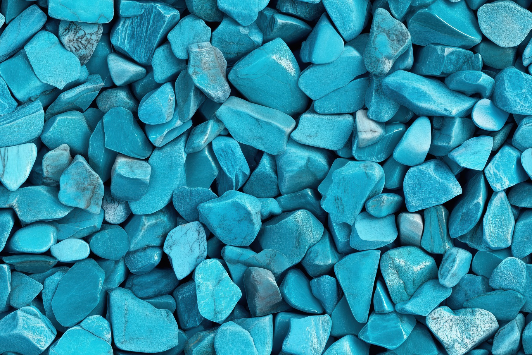 Seamless Turquoise collection of turquoise stones, showcasing their ...