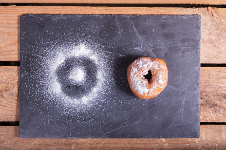 Donut containing glazed, sugar, and desert