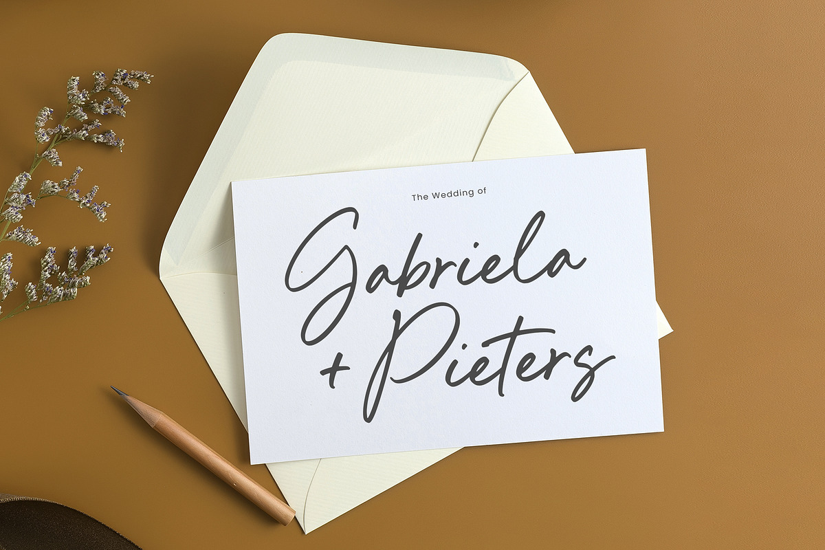 Armani Herlinda Font, a Script Font by Timurtype (Photo 3 of 7)