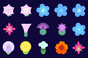 Summer flowers set – 87+ elements, a Decorative Illustration by Schumacher Shop (Thumbnail 14 of 26)