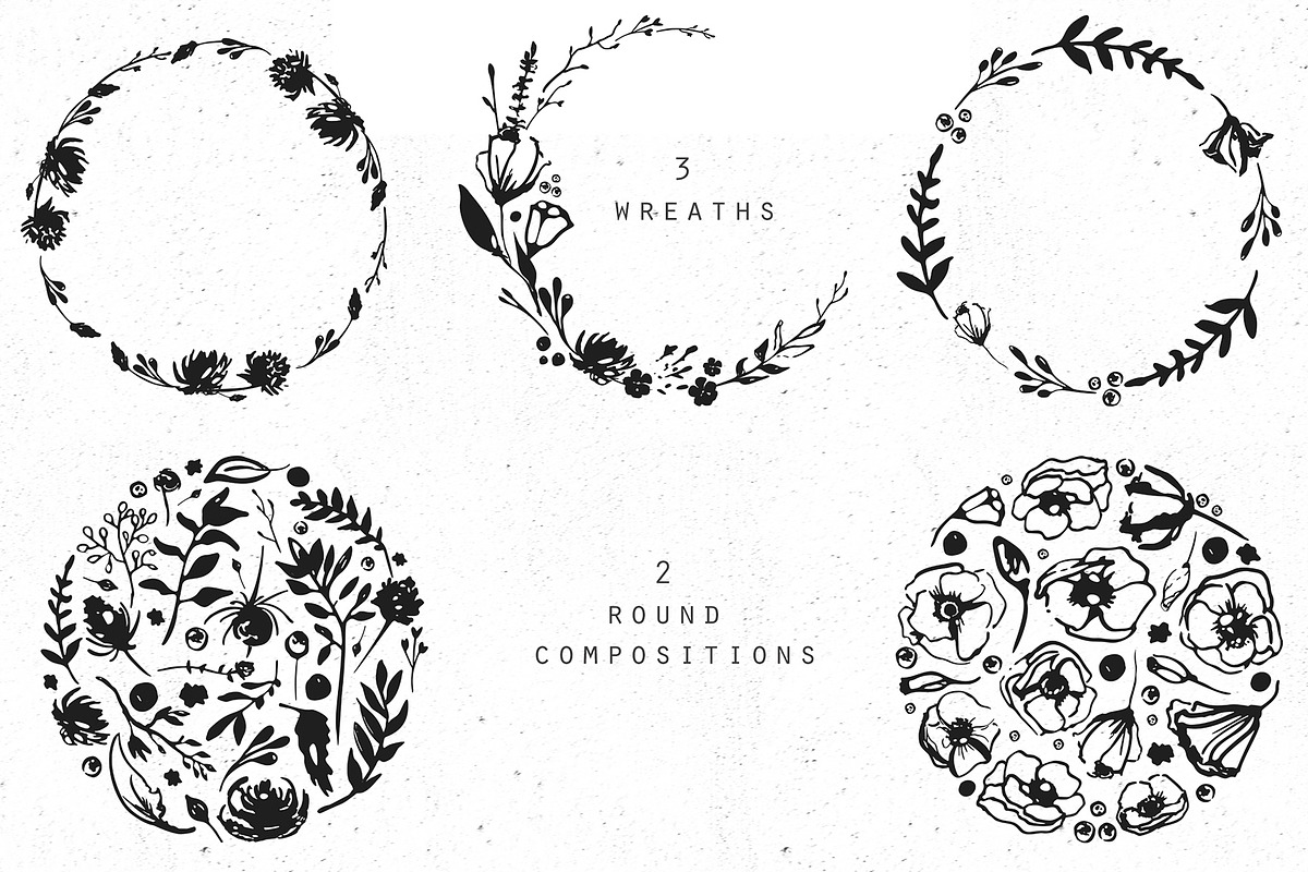 Ink floral collection. Floral ABC, an Illustration by Vera●Suleimanova (Photo 10 of 19)